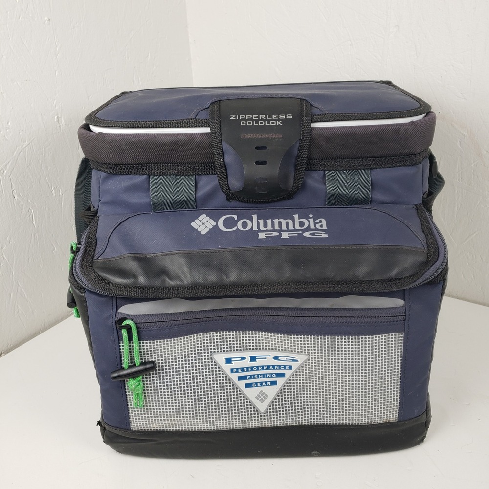 Columbia PFG Zipperless Coldlok Cooler Bag Navy Blue Fishing Soft Sided Hardbody